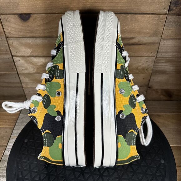Converse Yellow and Green Camouflage Low-Tops - Picture 8 of 10